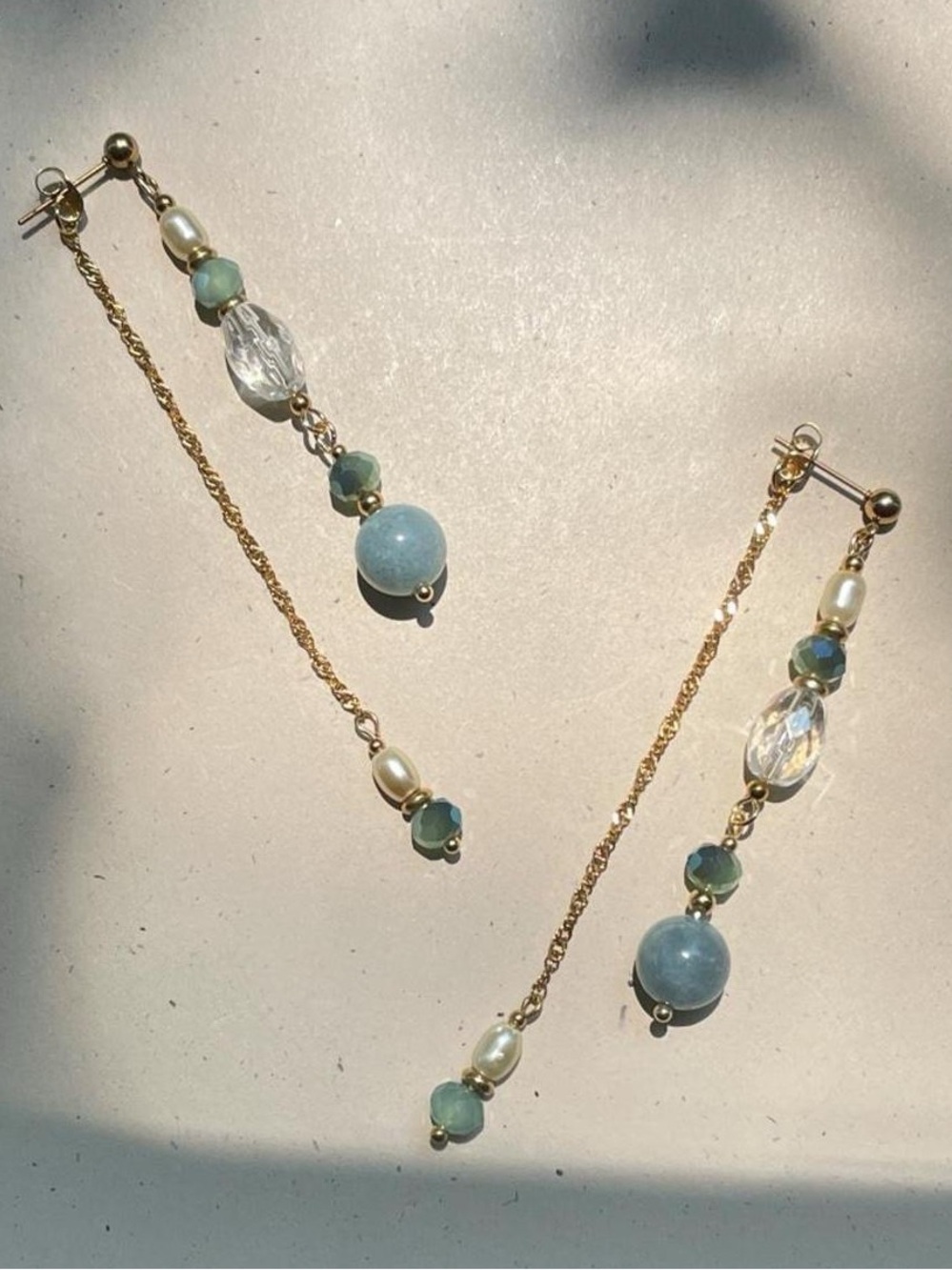 Burmese Jade Dangle Stud Earrings